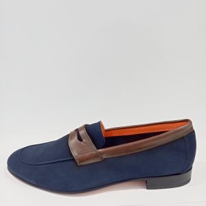 CASTELLANO 154/60 - Mocasín de ante azul